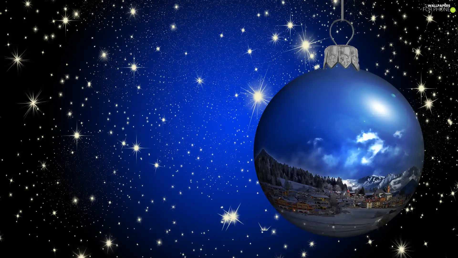Sky, star, decoration, bauble, Christmas