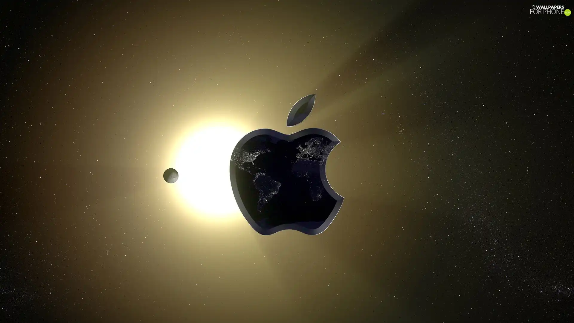 sun, Planet, Apple, Universe, logo
