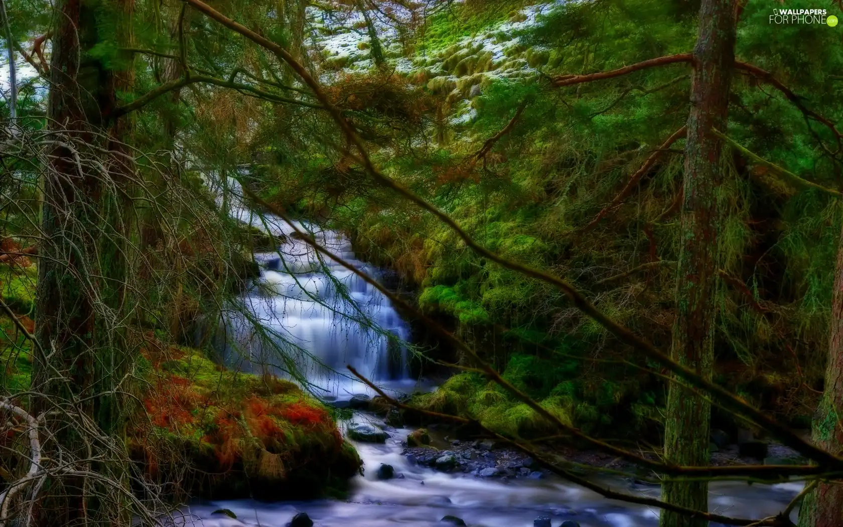 branch pics, River, trees, viewes, waterfall