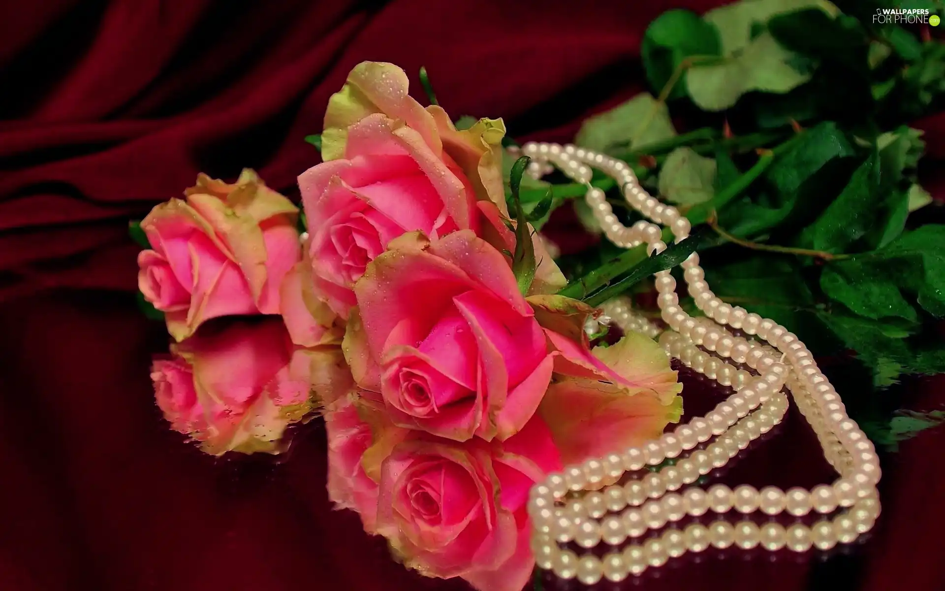 bouquet, rouge, chaplet, pink