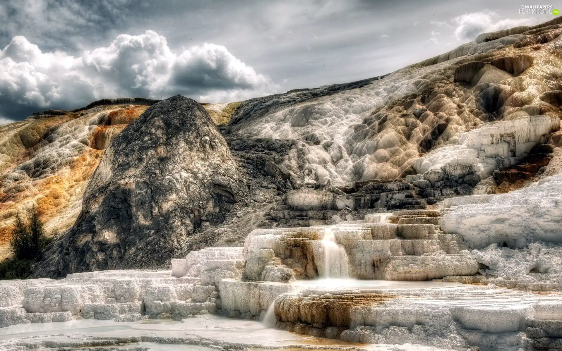 rocks, clouds