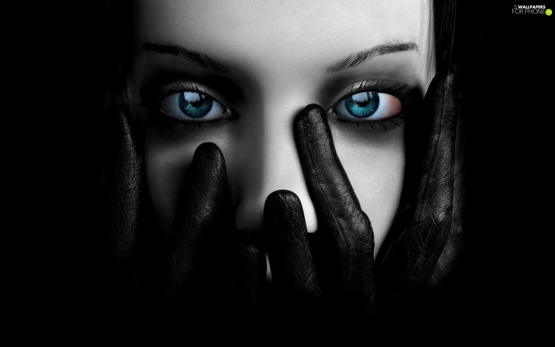 Eyes, Women, hands