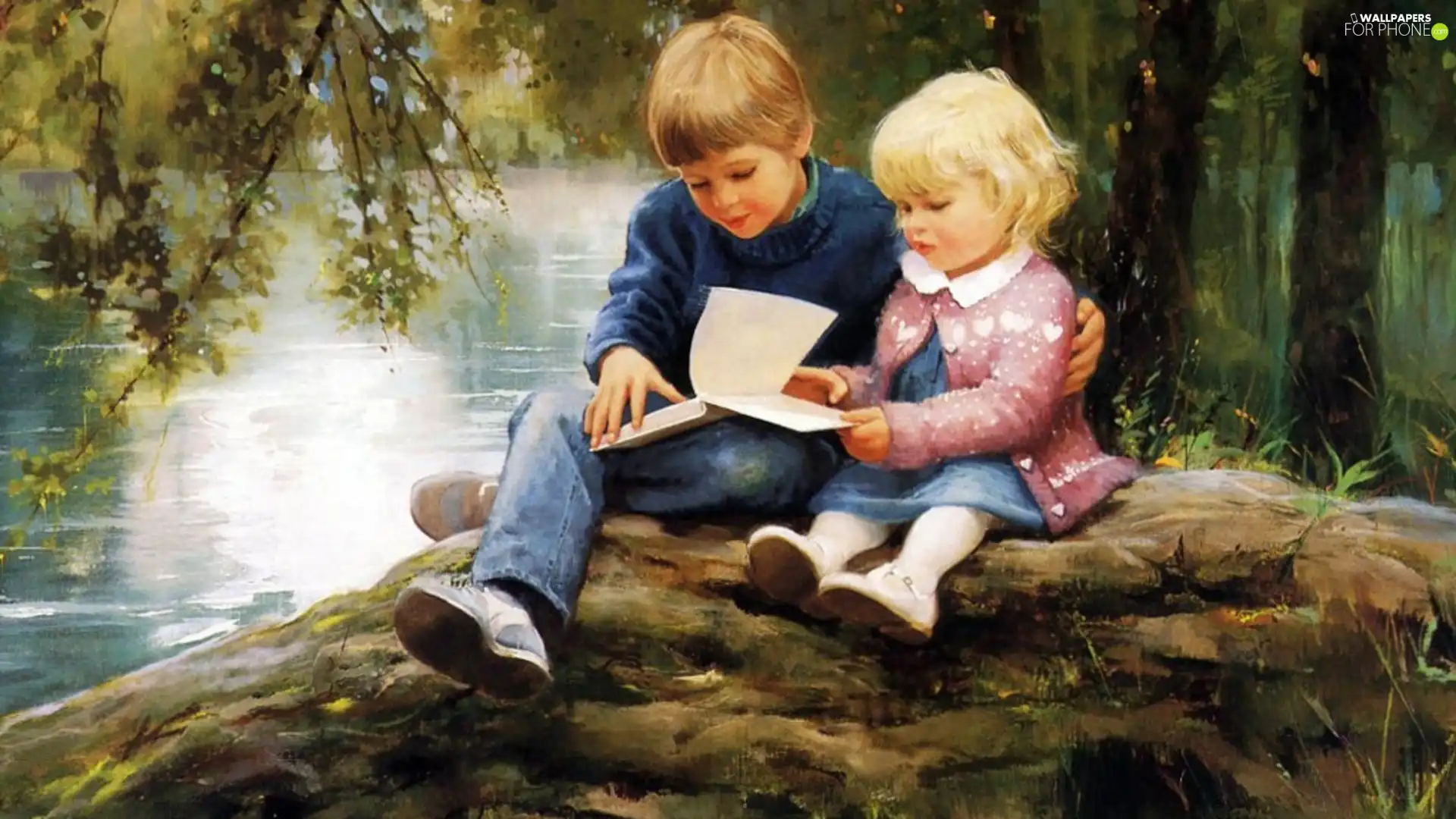 forest, siblings, Book