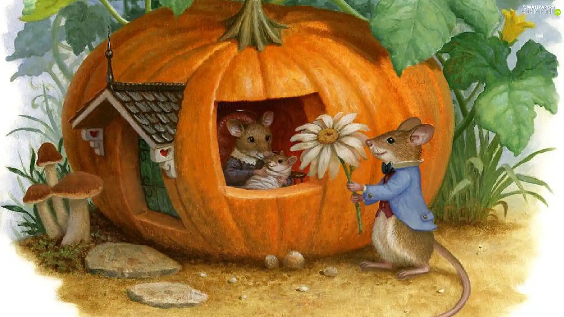 Home, mouse, pumpkin