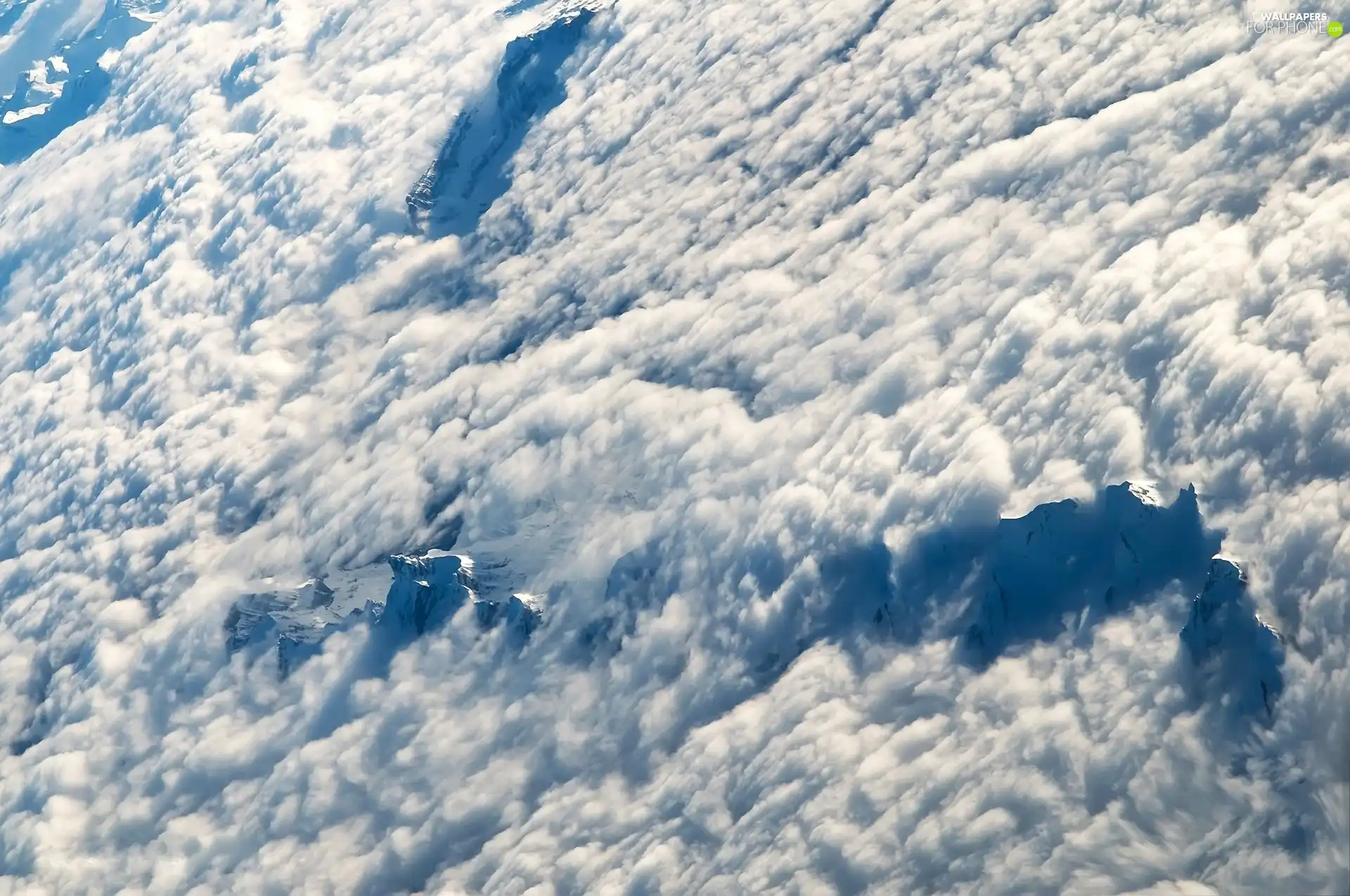 clouds, Mountains