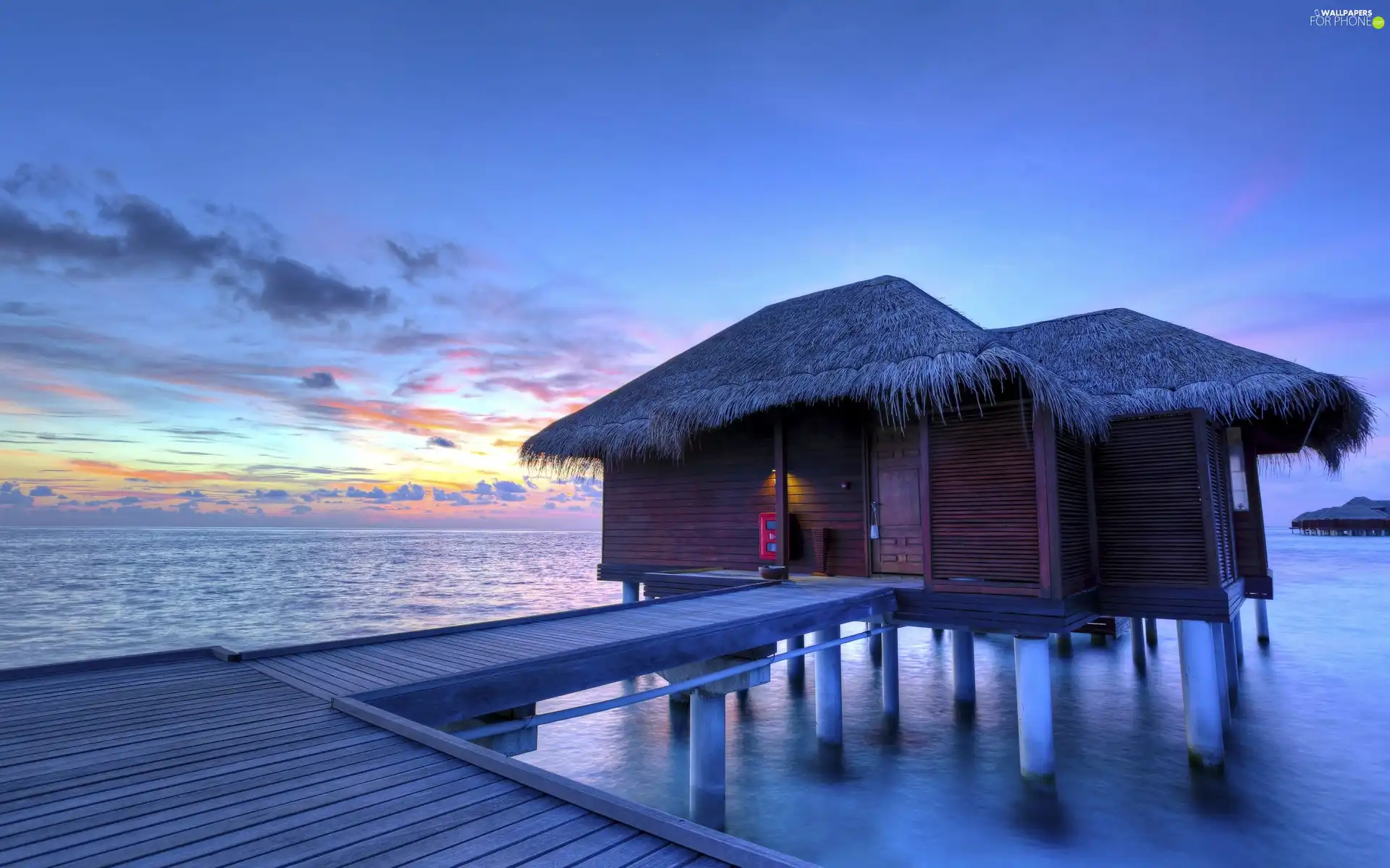 piles, house, sea, Tropical, Platform, an