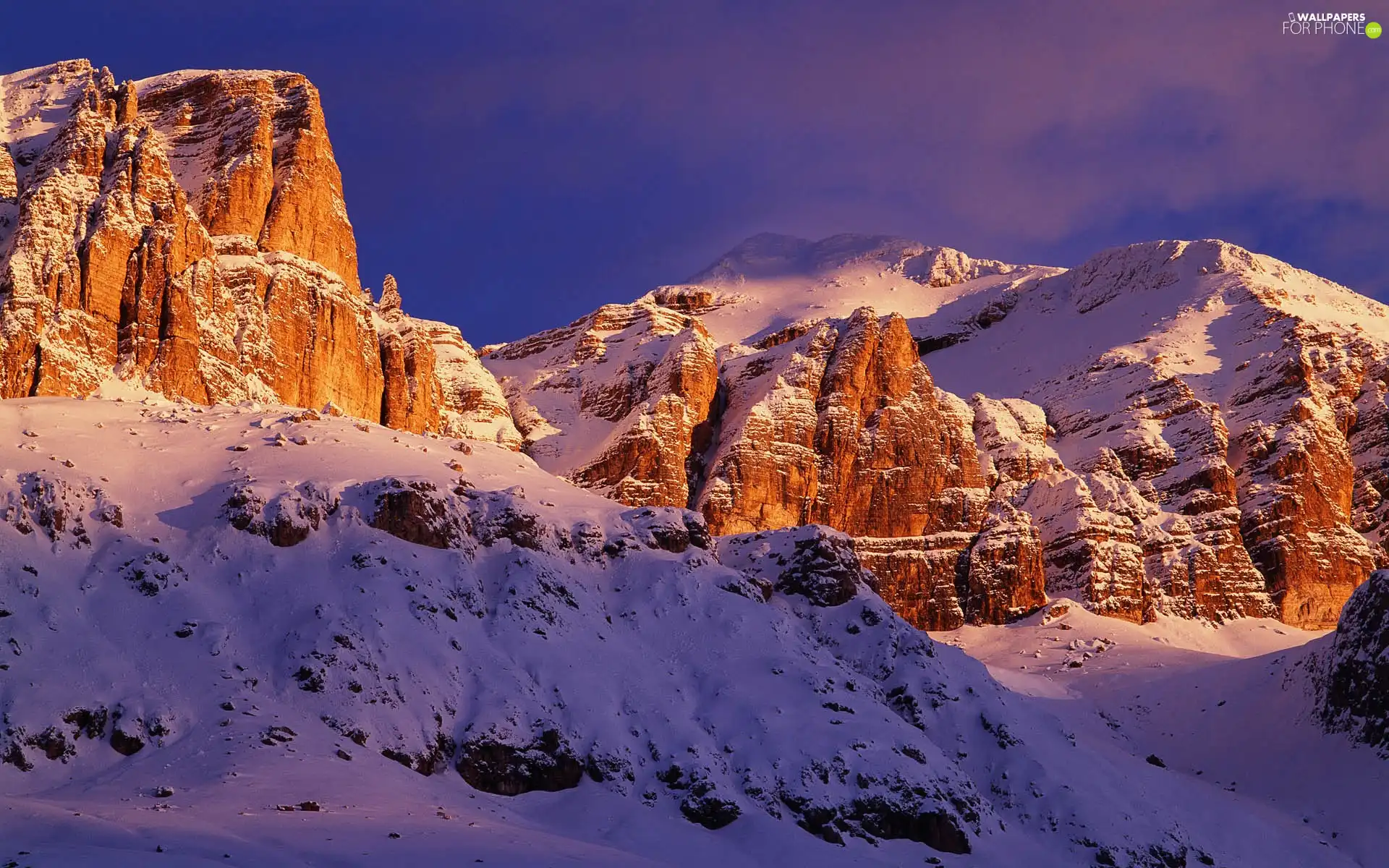 Mountains, peaks, snow, height