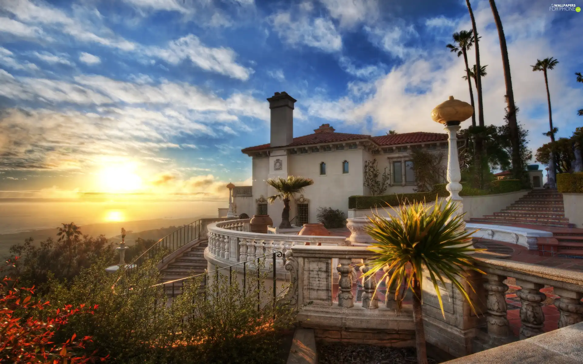 house, east, sun, terrace